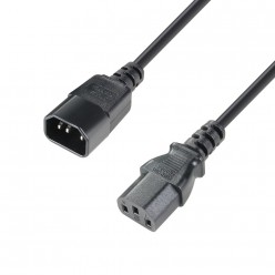 Adam Hall Cables 8101 KE 0100 - Power Extension Cable C14 - C13 1.0 m